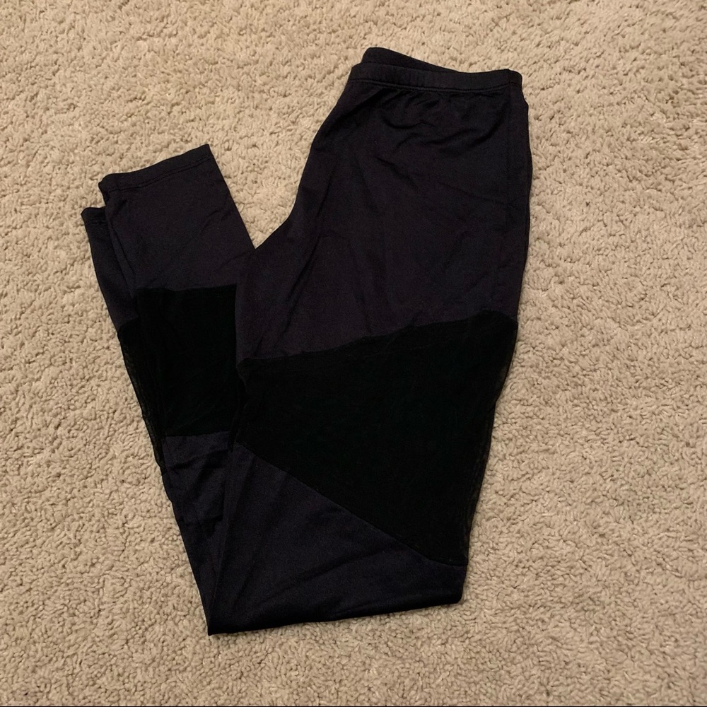 Natalie Dancewear Black Mesh Leggings